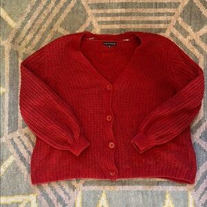 love & Ellie rust Chunky Knit Cardigan - 1x